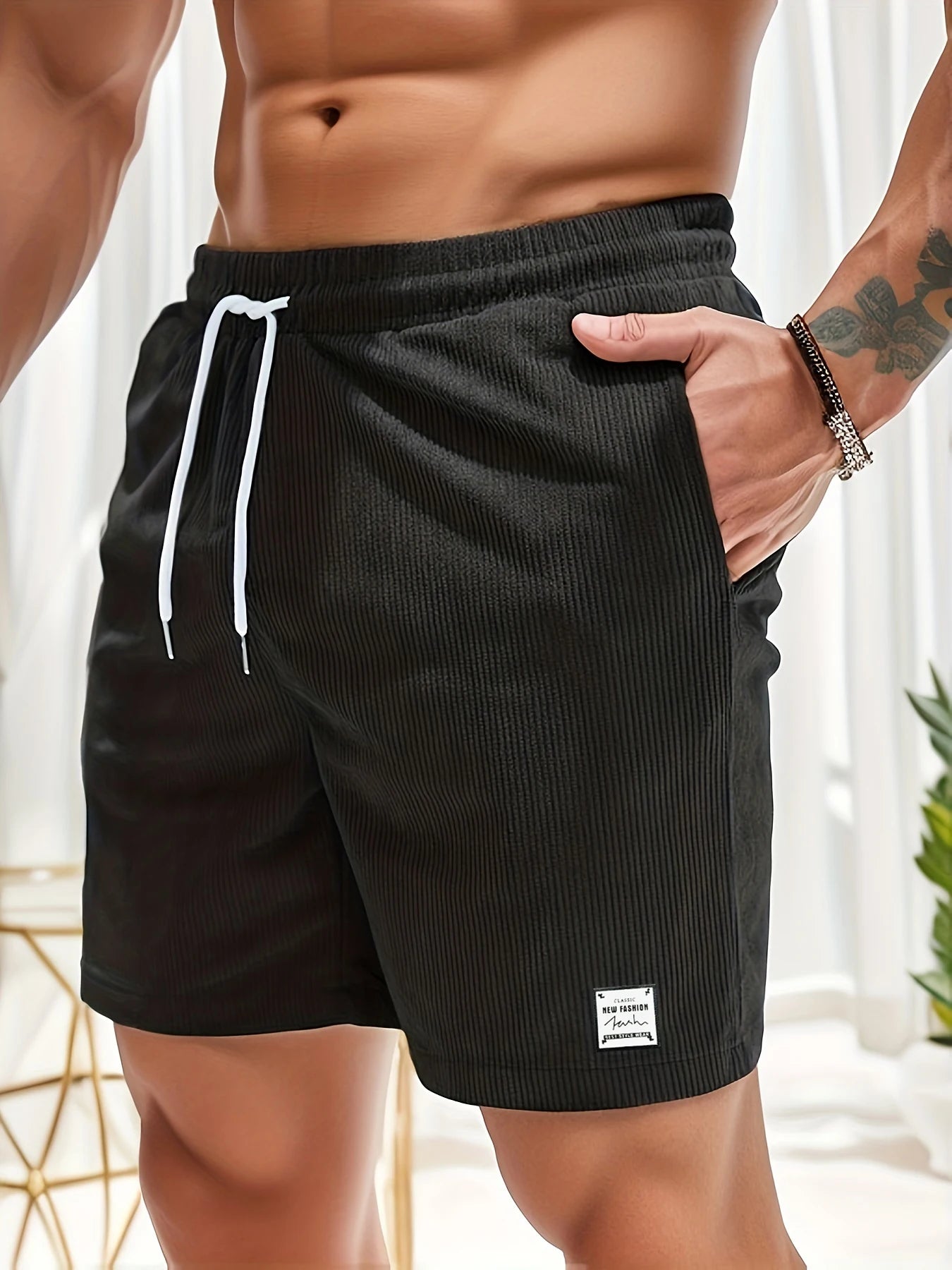 Summer New Arrival Sports Short Men New Comfortable Elastic Waist Clothing Male Breathable Short Trousers，Casual Shorts for  Men