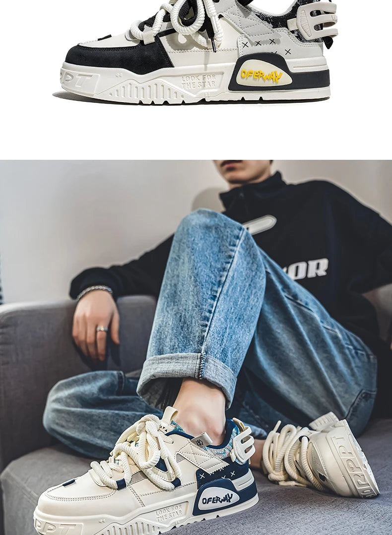 Shoes For Men Tennis Bread Hip-Hop Punk Skateboard Shoes Fashion Male Sneakers Couple Outdoor Sport Casual Shoes