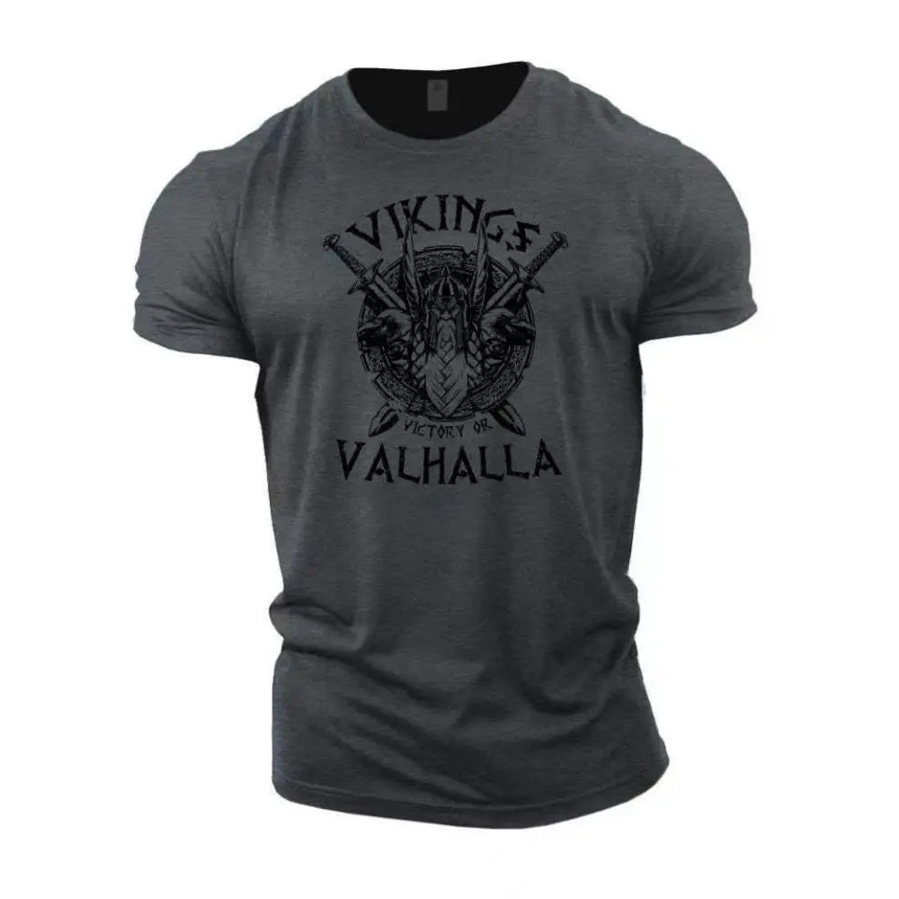Summer Viking Casual Fashion 3D Printed Tough Guy Men's T-shirt Outdoor Sports Short Sleeve Oversized Loose Wide Quick Dry Shirt