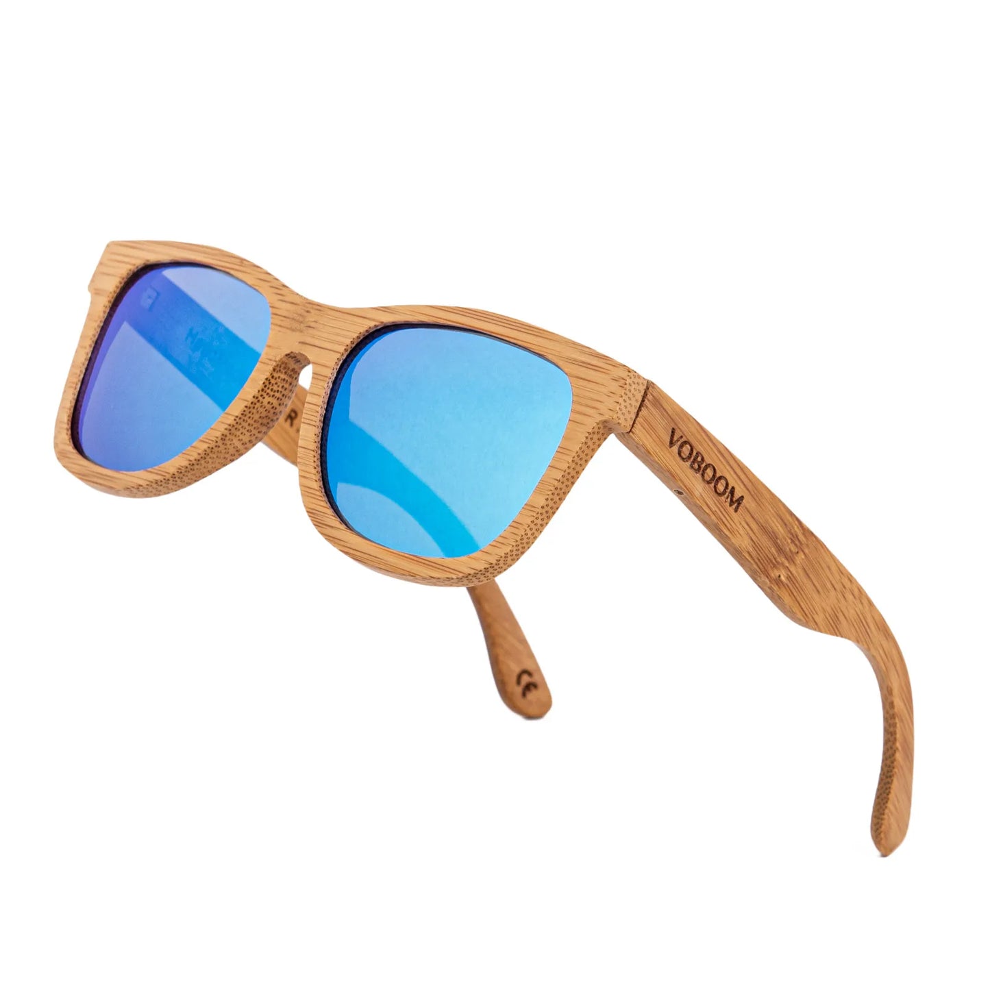 VOBOOM Men Wood Sunglasses Women Bamboo Glasses For Polarized Mirror Sun Glasses Handmade Colorful Eyewear Mirror Shades