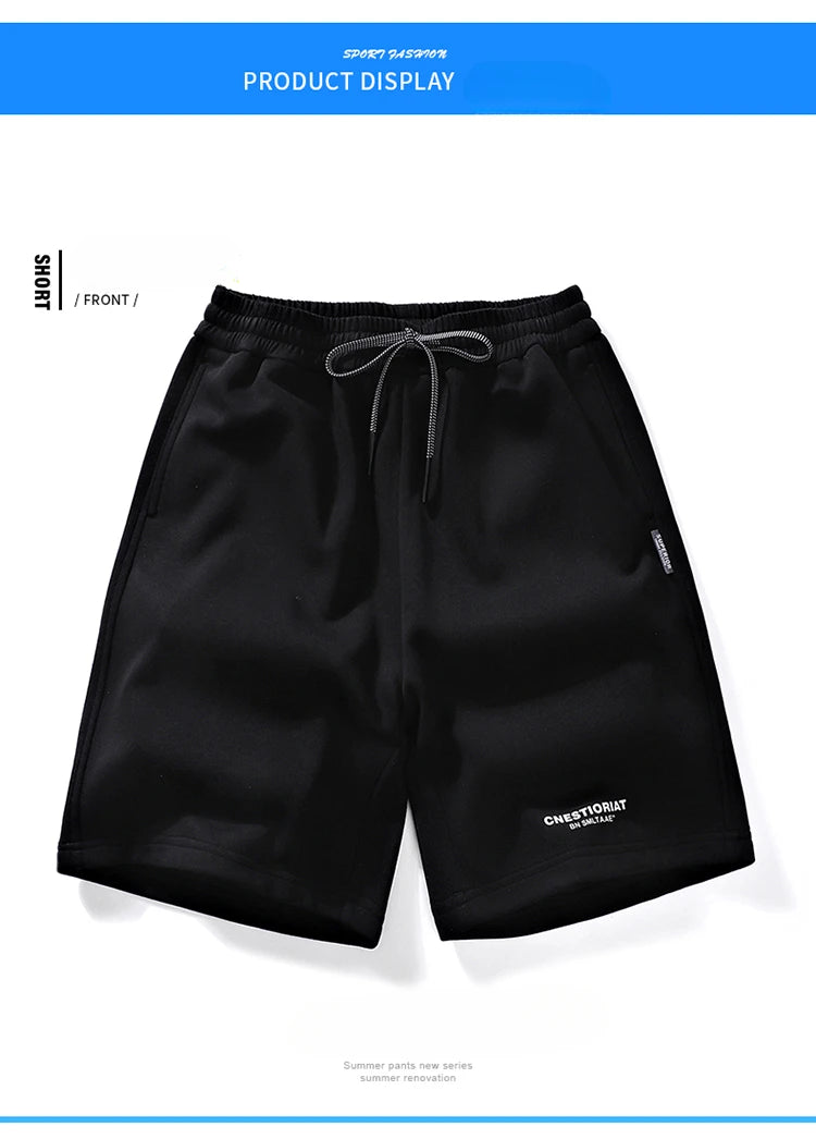 Men's Shorts Streetwear Trend Casual Loose Sporty Knees Length Shorts 2025 Summer New Fashion Stereoscopic Printed Cotton Shorts