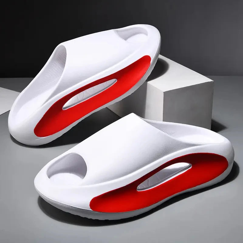 Men Slippers 2024 New Slides with a Sense High Aesthetic Value External Wear Anti Slip Thick Bottom, Beach Cool Slippers for Men