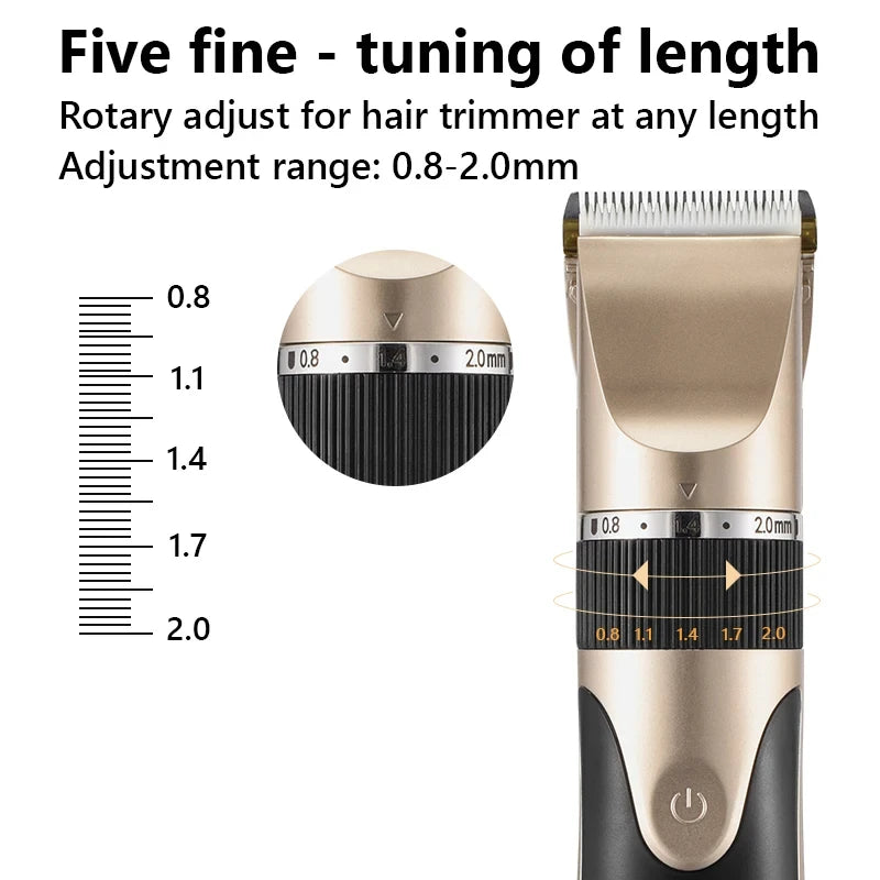 Hair Clipper Electric Barber Hair Trimmers For Men Adults Kids Cordless Rechargeable Hair Cutter Machine Professional