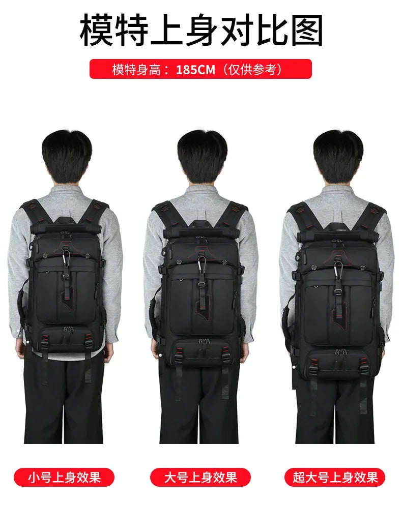 Travel backpack for men boarding, casual men's backpack for travel, large backpack for travel, 70 liters L, super large capacity