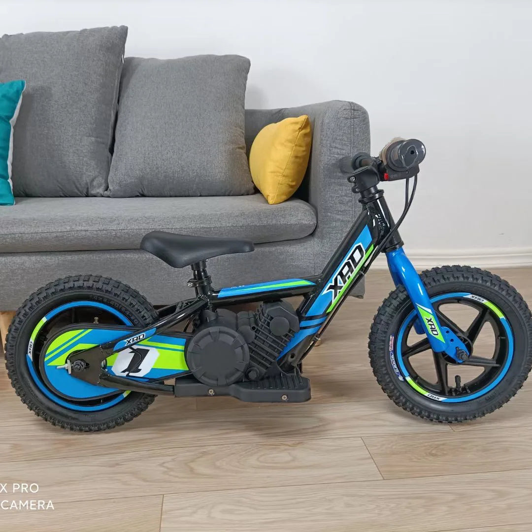 12-inch Children's Electric Bicycle Outdoor Off-road Portable Shock-absorbing Scooter