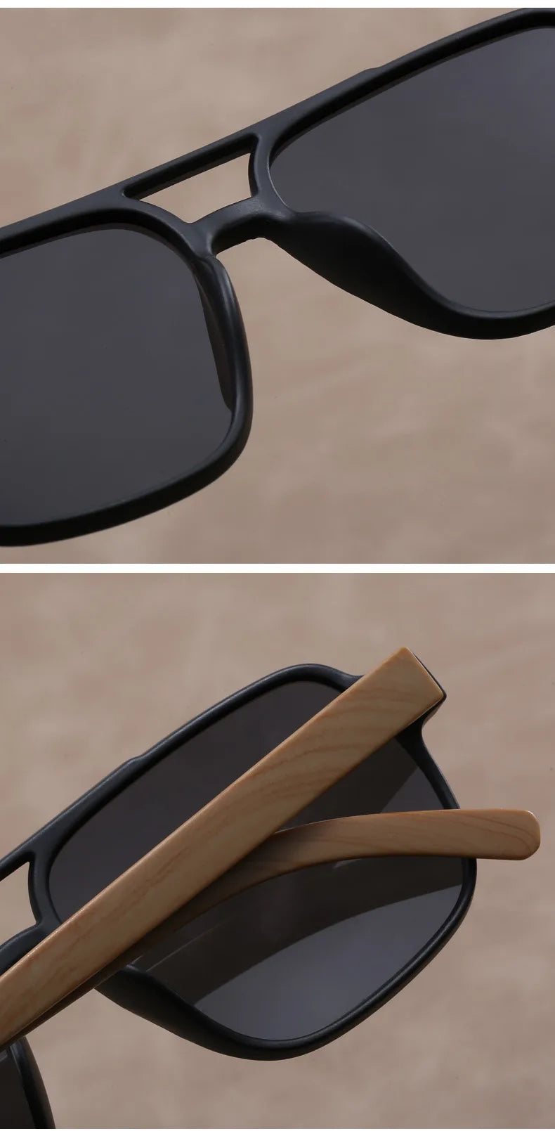 Wood Grain Sunglasses for Men Wood Grain Sun Glasses Man Eyeglasses Polarizing Glasses UV Protection Eyewear