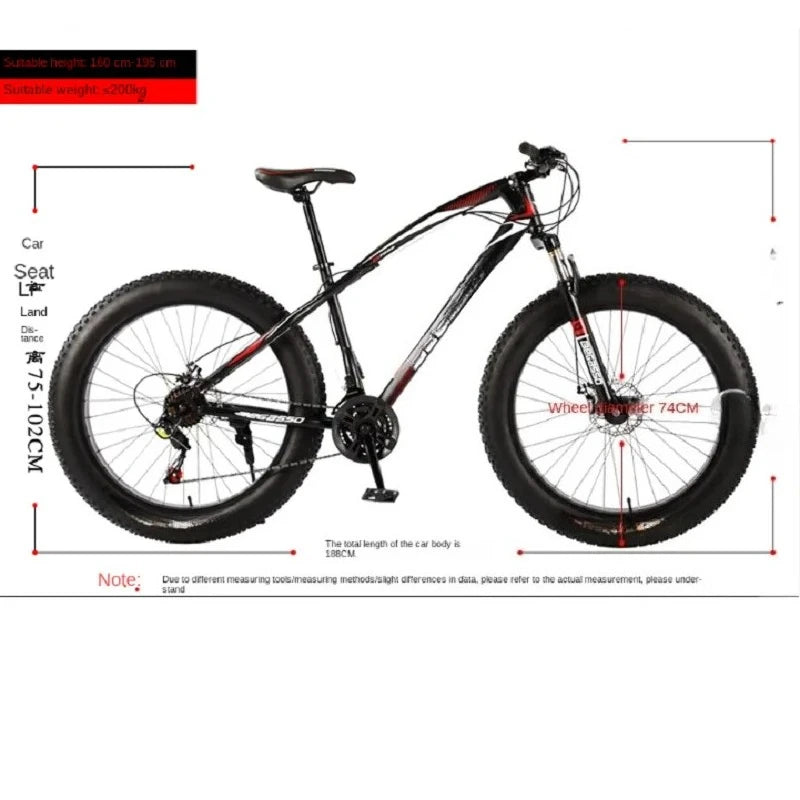 Bike Thick Wide Tire Outdoor Dune Buggy Mountain Bike Speed Change