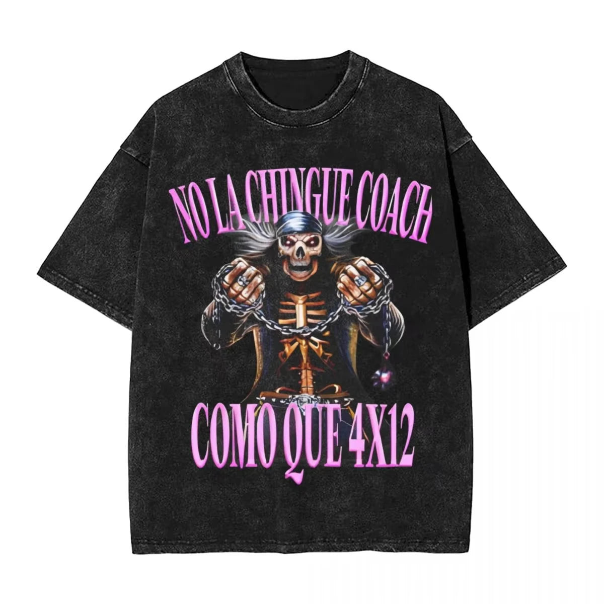 Men's T Shirt Calacas Chidas Gym Washed T-Shirts Trendy Cool Todo Sea Por Las Senoras Summer Tees Aesthetic Simple Casual Tops