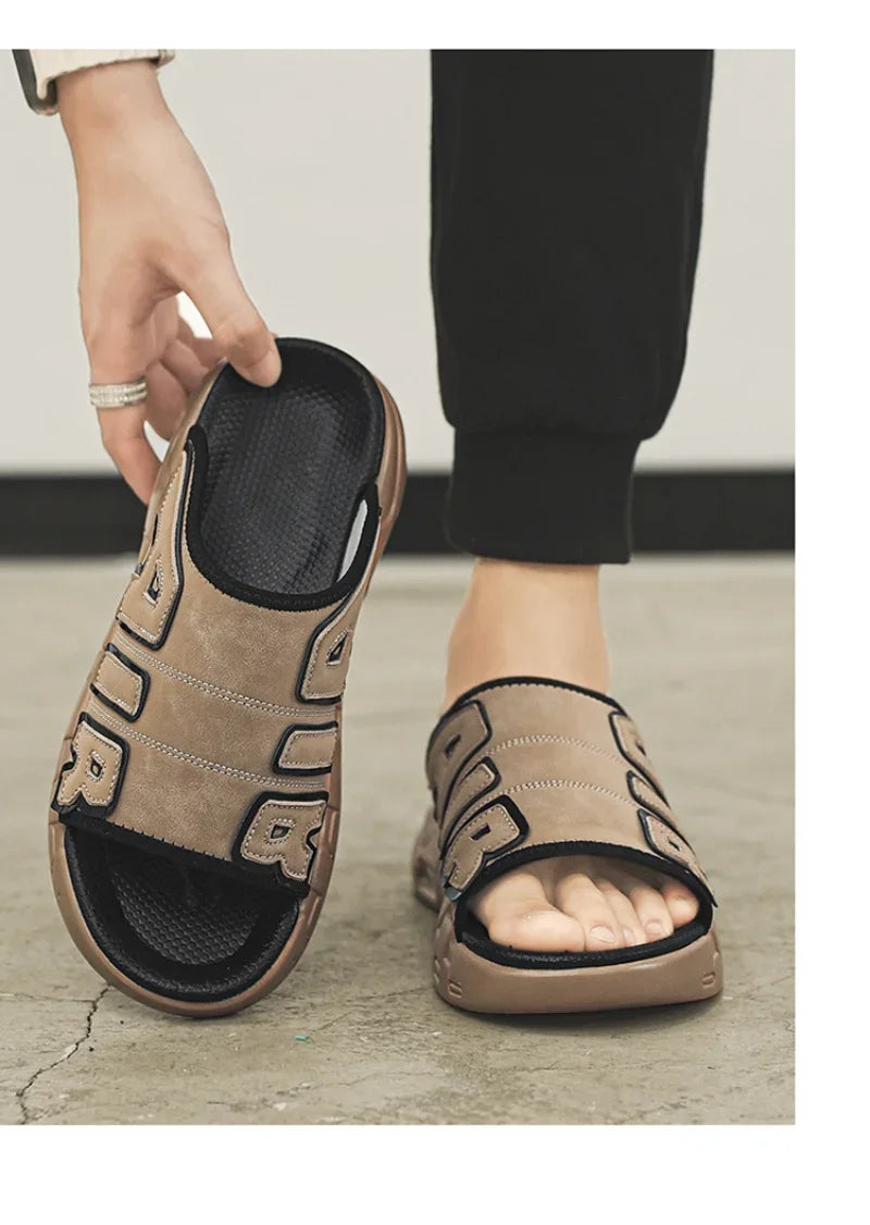 Men's Slippers Air Cushion Design Sandals Summer New PVC Soft Non-slip Men's Sports Slippers for Men Flip Flops Sandalias Hombre