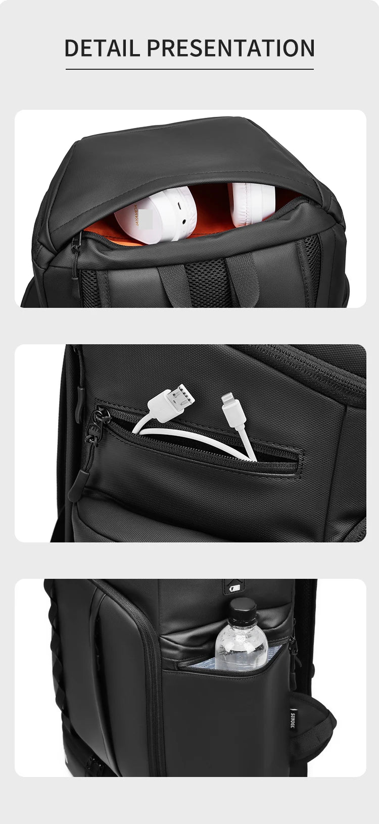 Travel Hiking backpack For Men 50L Large capacity trekking bag outdoor waterproof 16 Inch Laptop Backpack creative With shoe bag