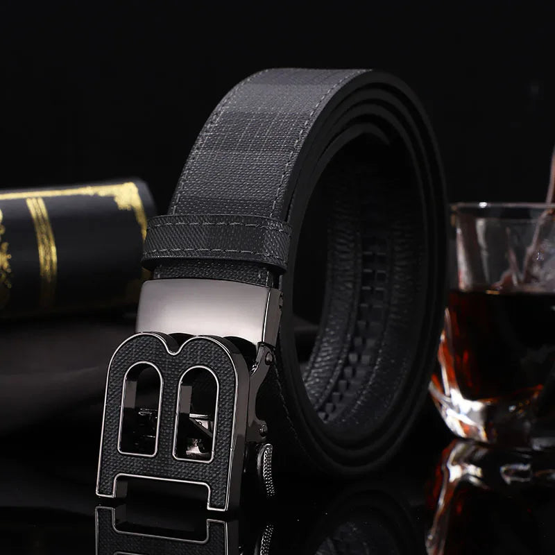 2025 New Business Men Belts Casual Fashion Luxury work belt Designer Famous Brand Male B Buckle Leather Belt for men jeans