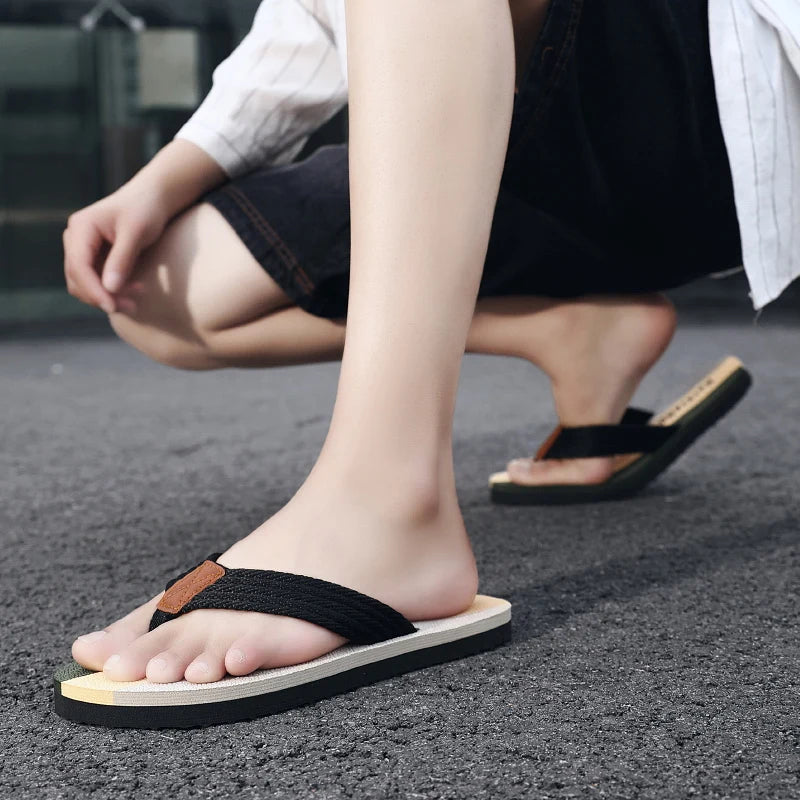 Men Slippers Summer High Quality Flip Flop Men Beach Shoes Fashion Outdoor Flip Flops Casual Breathable Slippers for Men Sandals