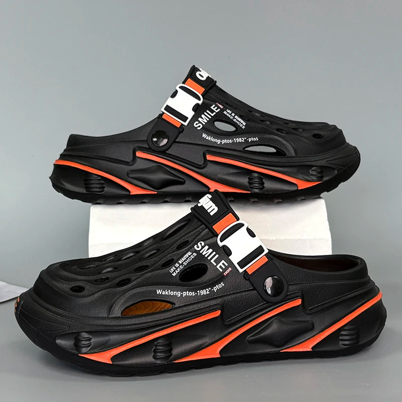 Fashion Men's Outdoor Sandals Slippers Beach Comfortable Clogs Soft Slides New Men Casual Shoes Garden Shoes Male Beach Slippers