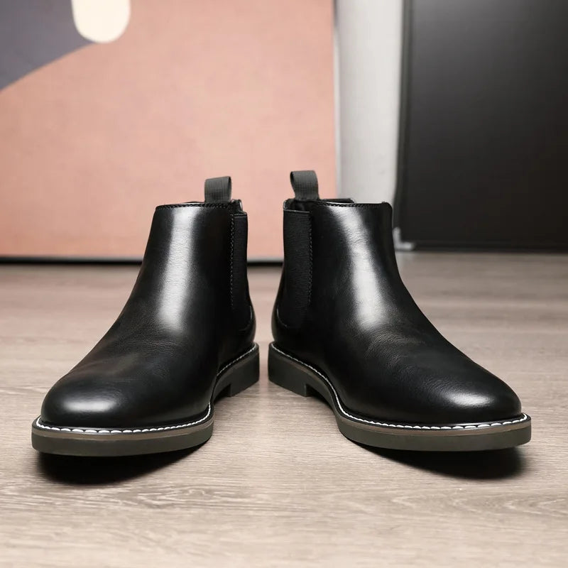 40~46 Men Chelsea Boots Brand Retro Comfortable 2024 Fashion Men Boots
