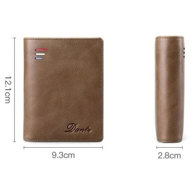 High Quality Men Wallet 2025 New Style Fashion Large Capacity Retro Card Bag Zipper Purses Pocket Short Men's Leather Wallet