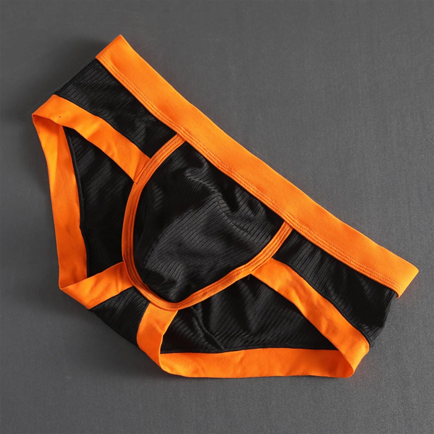 Men's low-waist sexy underwear U-convexs large bag youth striped Underpants breathable soft comfort loose fiber fabric briefs