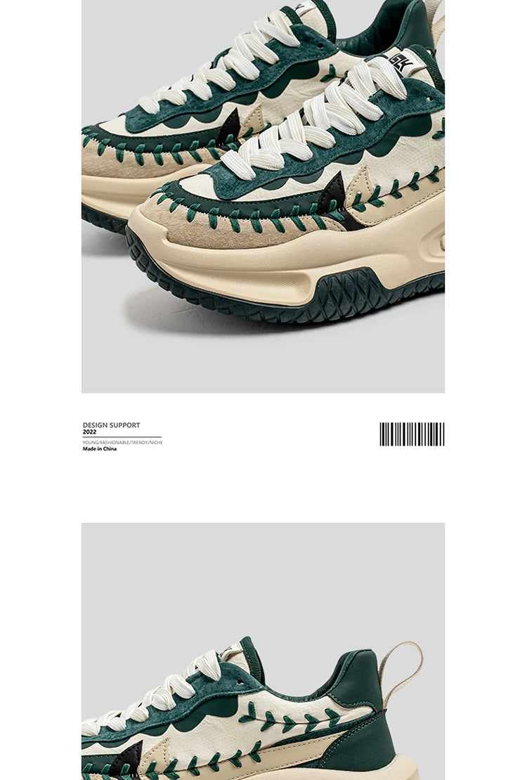 Trendy Men Sneakers Luxury Chunky Casual Sneakers For Man Height Increasing Dad Shoes Breathable Sports Shoes Male Sneakers