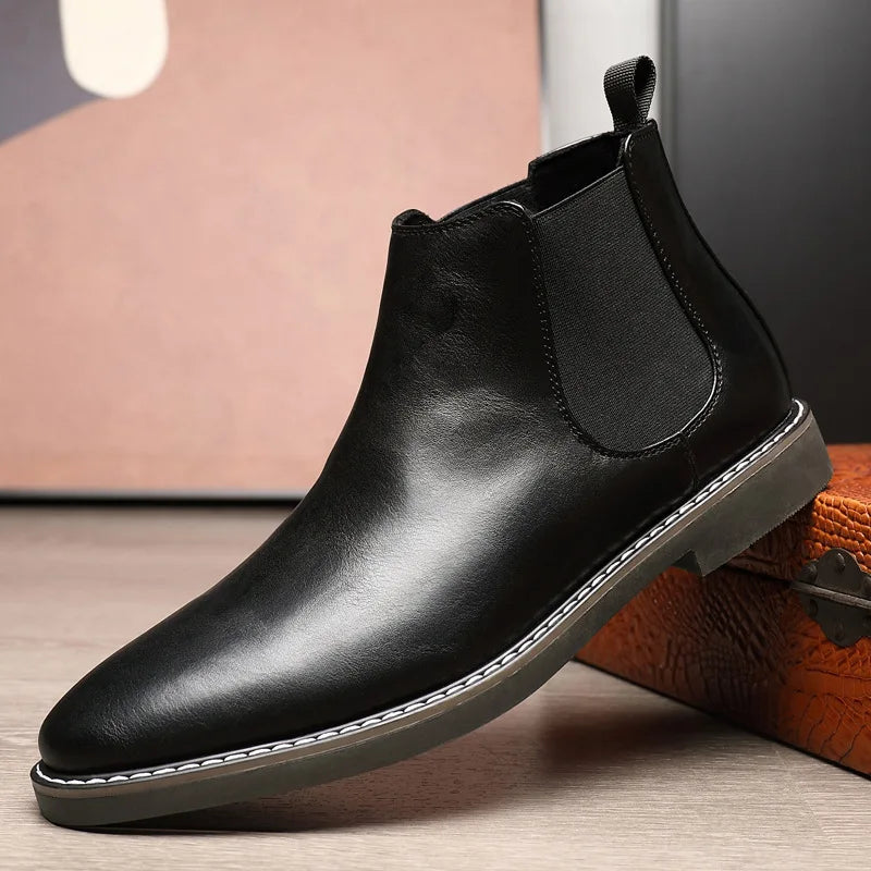 40~46 Men Chelsea Boots Brand Retro Comfortable 2024 Fashion Men Boots