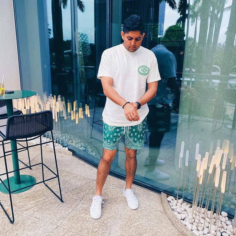 2024 New summer men shorts men and women's fashion beach seaside casual pants mesh sports quick-drying quarter pants