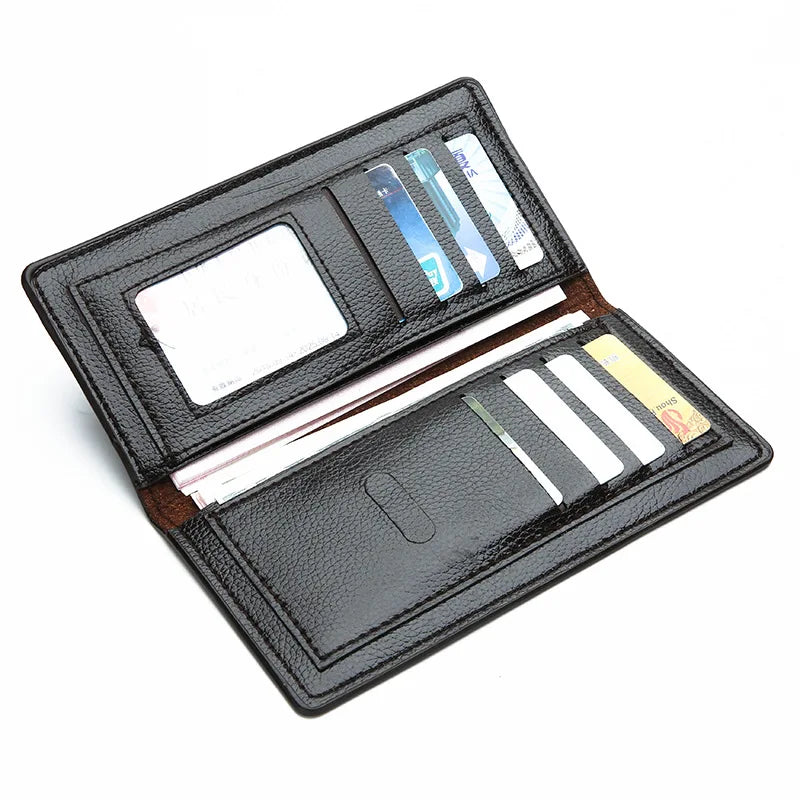 Men's Long Ultra-thin Soft Leather Wallet