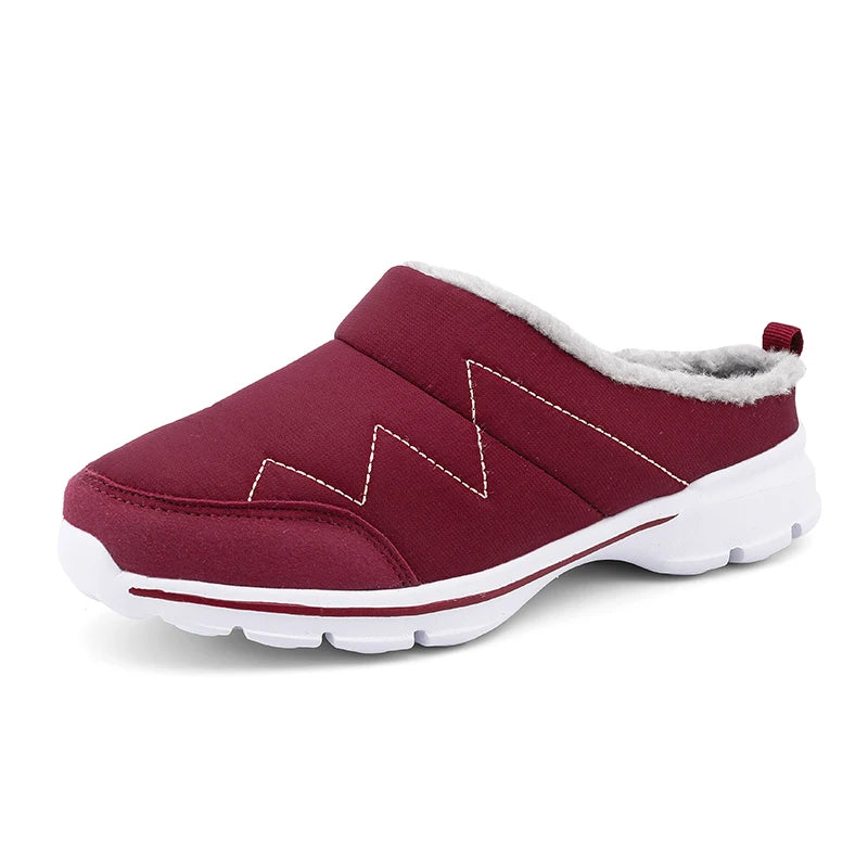 Men Slippers Winter Warm Plush Home Indoor Couple Slippers WaterProof Soft Comfort Winter Shoes Men Footwear Large Size 36-46