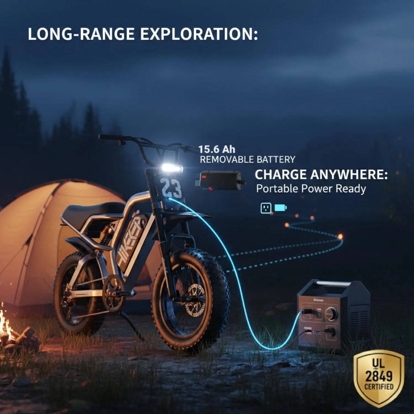 Electric Dirt Bike for Adults, 1500W-3000W Peak Ebike, 16"/20" Fat Tire All-Terrain E-Bike, Dual Suspension, Customized