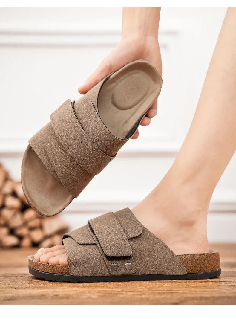Man's Leather Sandal for Men Beach Sandals Men 2025 Designer Men's Shoes Men's Comfortable Slipper Original Brands Shoes Summer