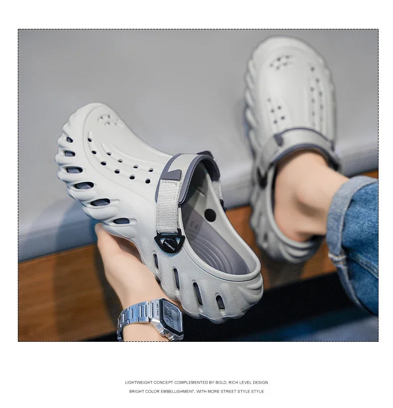 Luxury Man Sandal for Men Brand Men's Shoes 2025 White Sandals Flat Sandals Mens Soft Sandles Summer Shoes Sale Slippers Slipers
