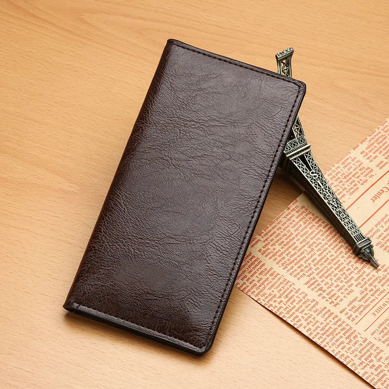 Men's Long Ultra-thin Soft Leather Wallet