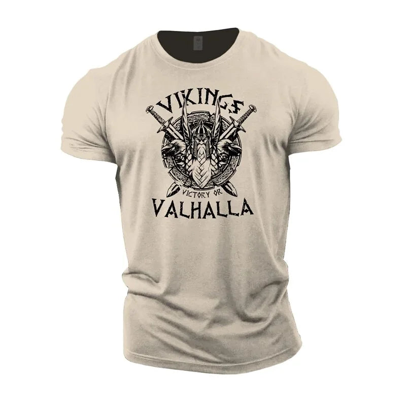 Summer Viking Casual Fashion 3D Printed Tough Guy Men's T-shirt Outdoor Sports Short Sleeve Oversized Loose Wide Quick Dry Shirt