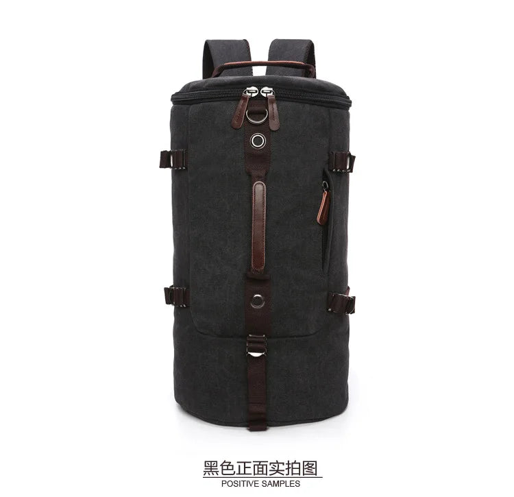 2025 Fashion Large Man Travel Bag Mountaineering Backpack Male Luggage Canvas Bucket Shoulder Army Bags For Boys Men Backpacks