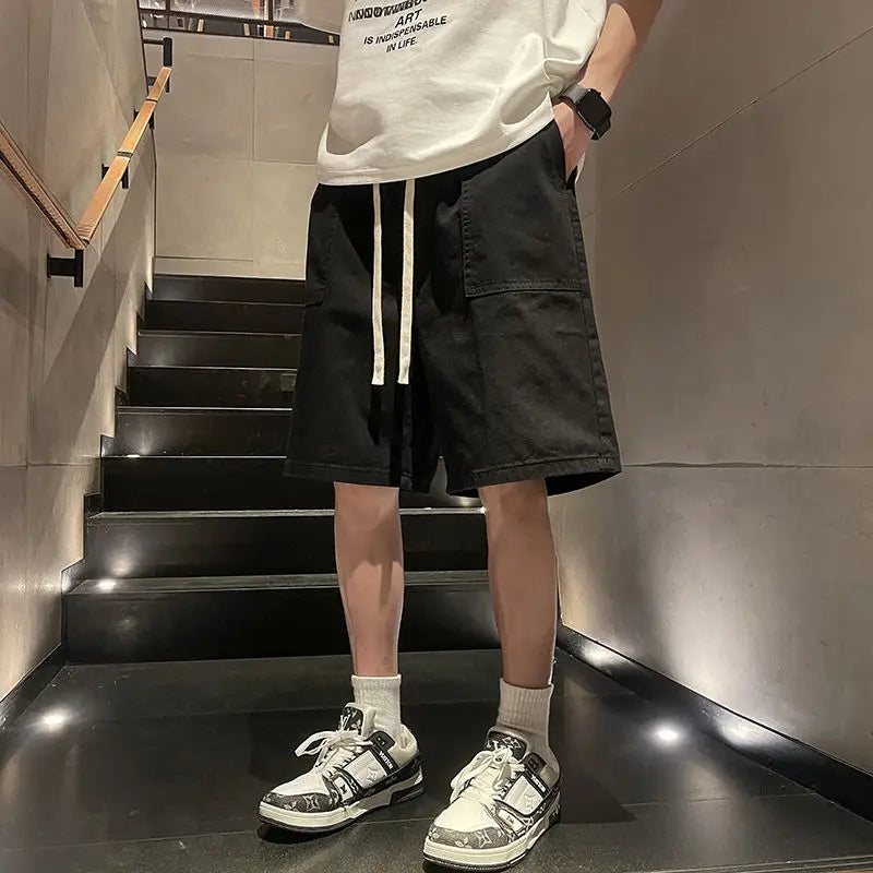 Shorts for Boys in Summer Thin Sports Loose Summer Casual Mid-sized Pants for Youth 2025 Five-point Pants Basketball Pants