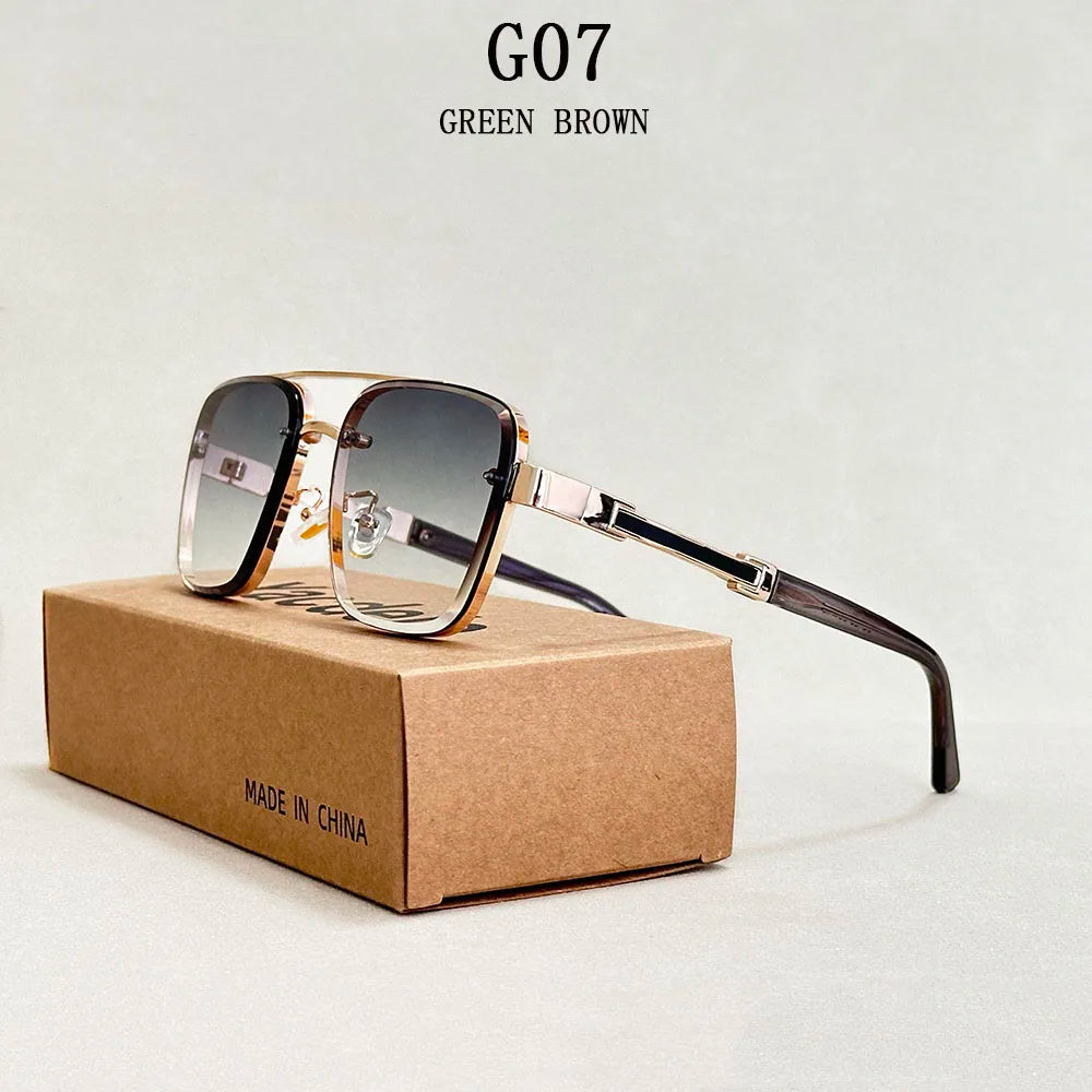 New Sunglasses For Men Luxury Fashion Glasses Sunscreen  Square Sunglasses Women Trendy Vintage Gafas De Sol Hombre Zonnebril Su
