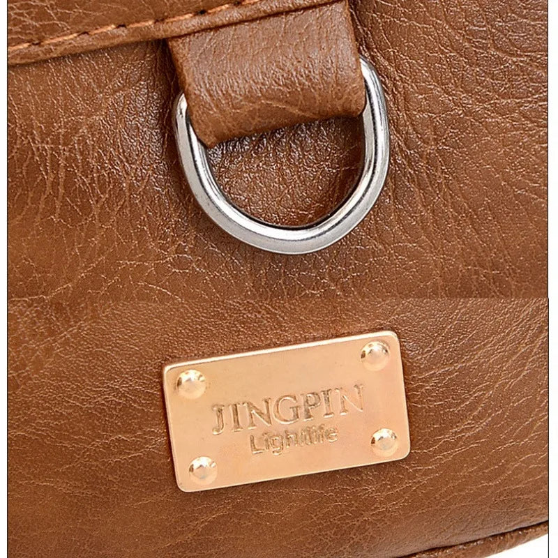 Men's PU Leather Crossbody Shoulder Bags High quality Tote Fashion Business Man Messenger Bag  Leather Bags fanny pack