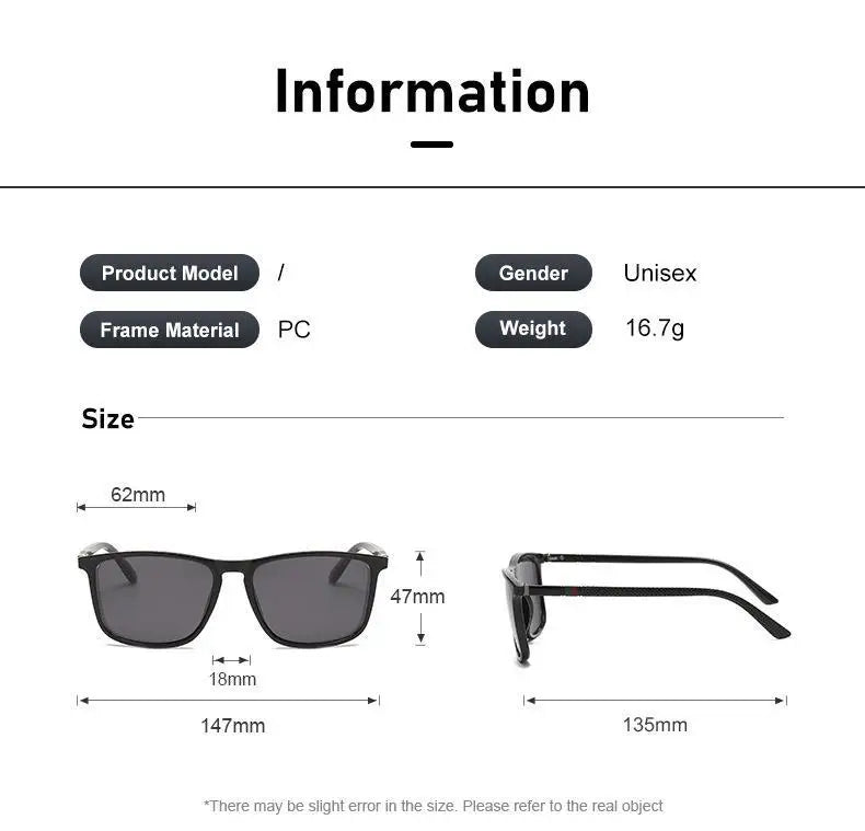 Sports Sunglasses for Men Polarized Comfortable Wear Square Sun Glasses Male Light Weight Eyewear Accessory with Origina