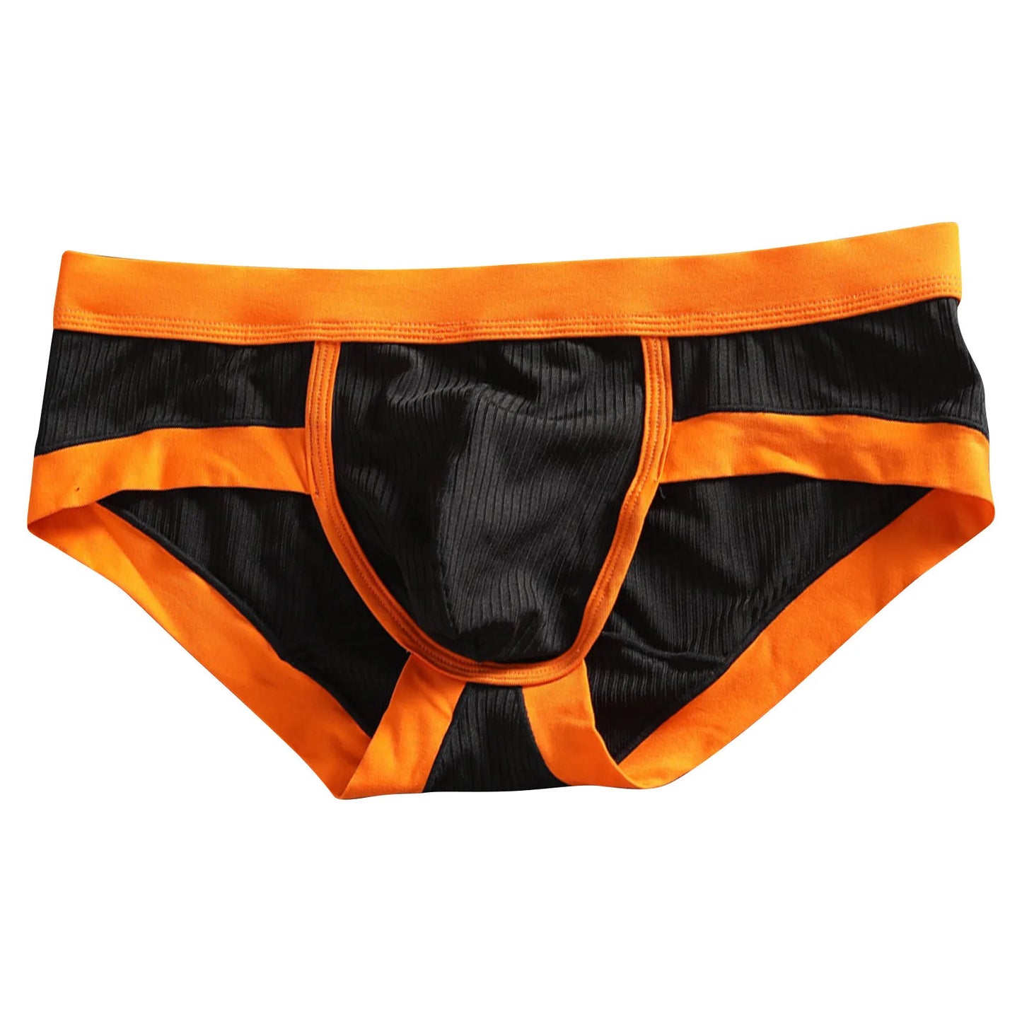 Men's low-waist sexy underwear U-convexs large bag youth striped Underpants breathable soft comfort loose fiber fabric briefs