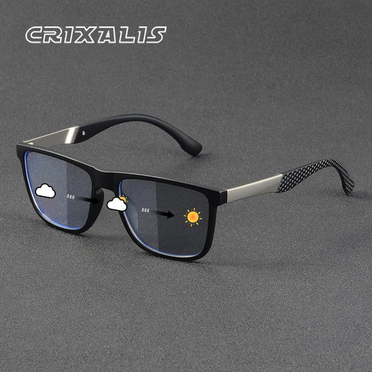 Photochromic Sunglasses For Men Women Square Casual Trendy Fashion Fishing Climbing Outdoor Sunshine Glasses UV400 Shade