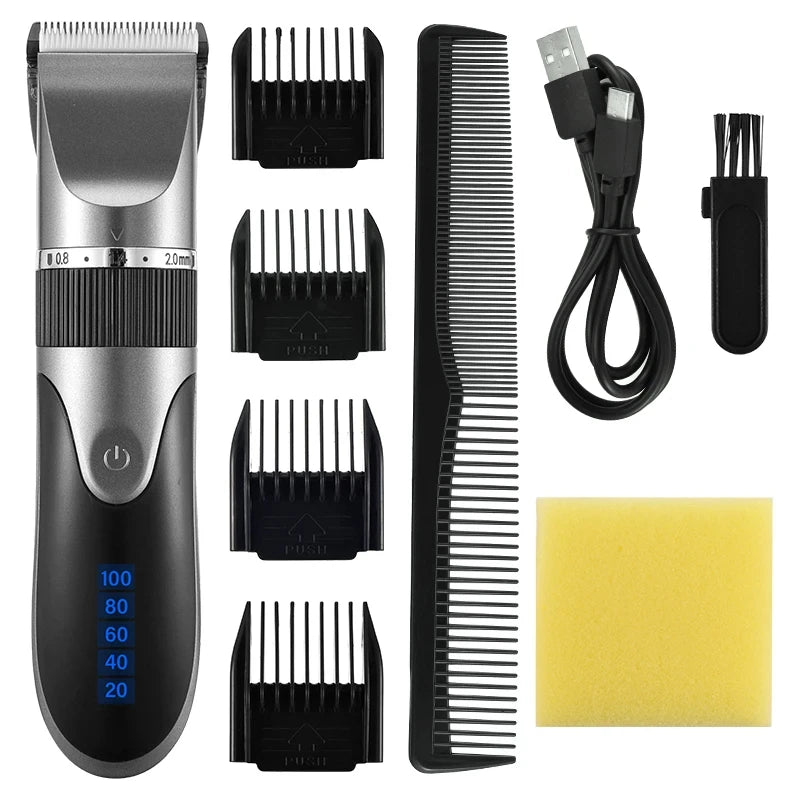 Hair Clipper Electric Barber Hair Trimmers For Men Adults Kids Cordless Rechargeable Hair Cutter Machine Professional