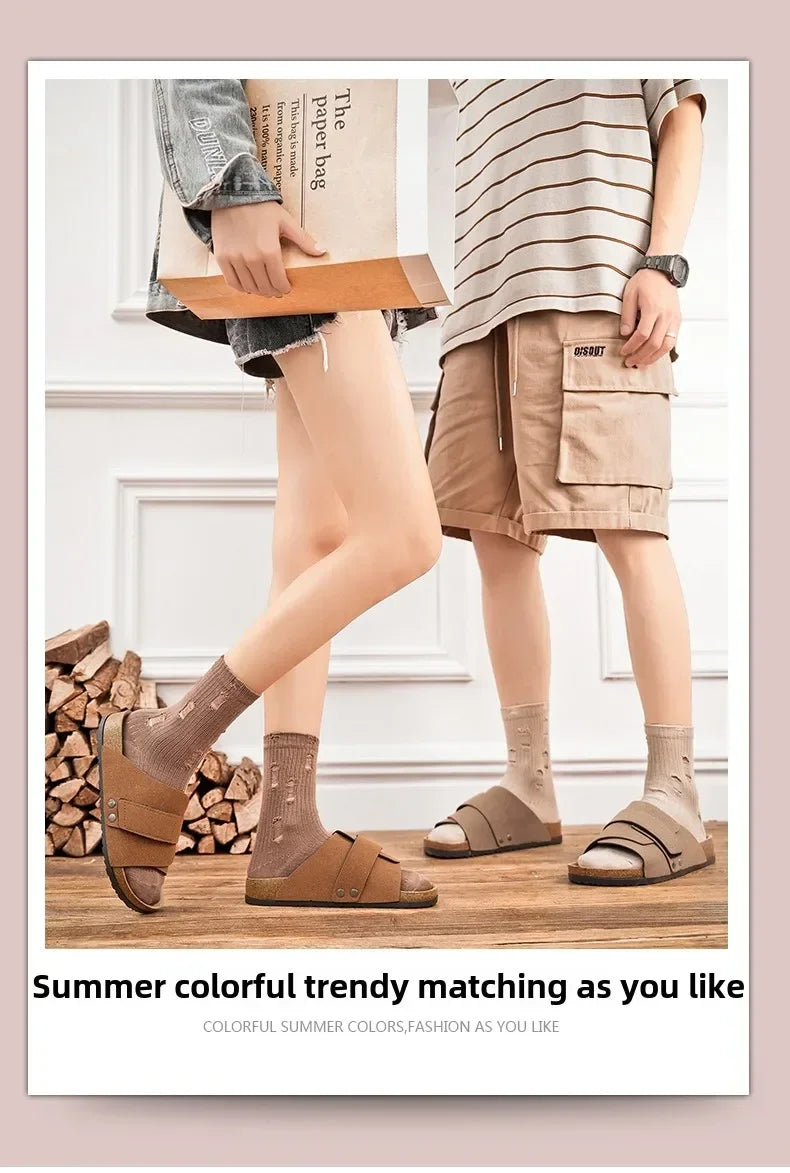 Man's Leather Sandal for Men Beach Sandals Men 2025 Designer Men's Shoes Men's Comfortable Slipper Original Brands Shoes Summer