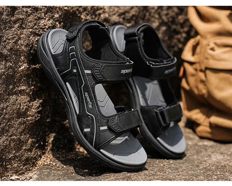 Men's Open-Toe Athletic Hiking Sandals Breathable Outdoor Beach Water Shoes for Summer Walking Non Slip