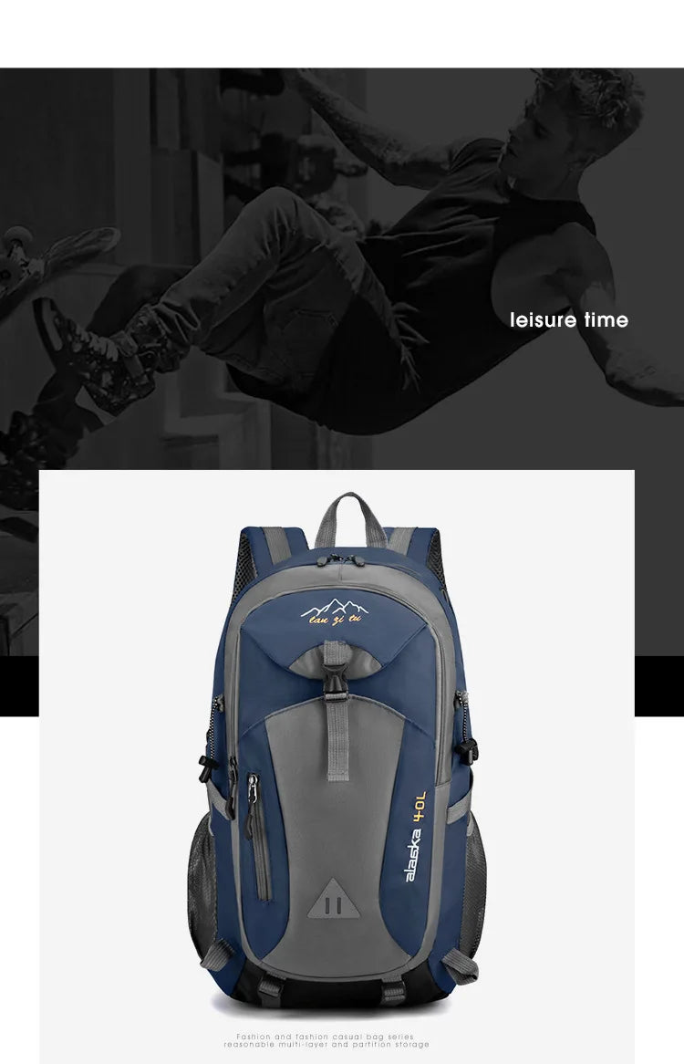 New 40L outdoor hiking bag men's and women's shoulder bag sports bag leisure travel backpack large capacity