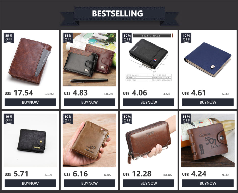 High Quality Pu Leather Wallet Men's Long Zipper Wallet for Men RFID Blocking Business Clutch Bag Credit Card Holder Man Purse