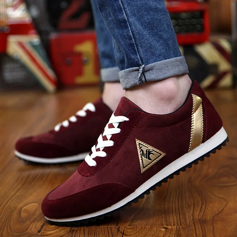 Men Trendy Sneakers Lightweight Suede Running Shoes Men Sports Shoes Comfort Casual Men's Shoes Designer Sneakers Male Footwear