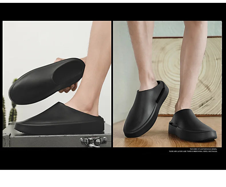 Comfortable Slippers for Men Women Stylish Summer Beach Slides Couples Hollow Out Sandals Anti-Slip Bathroom Slippers