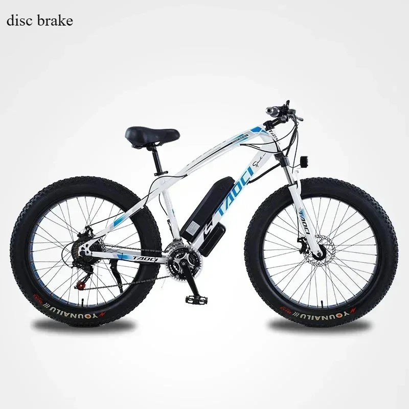 Electric bicycle AKEZ 750W motor 48v13ah battery Hydraulic Brake Electric bike 26 inch Fat tires mountain off-road riding e-bike