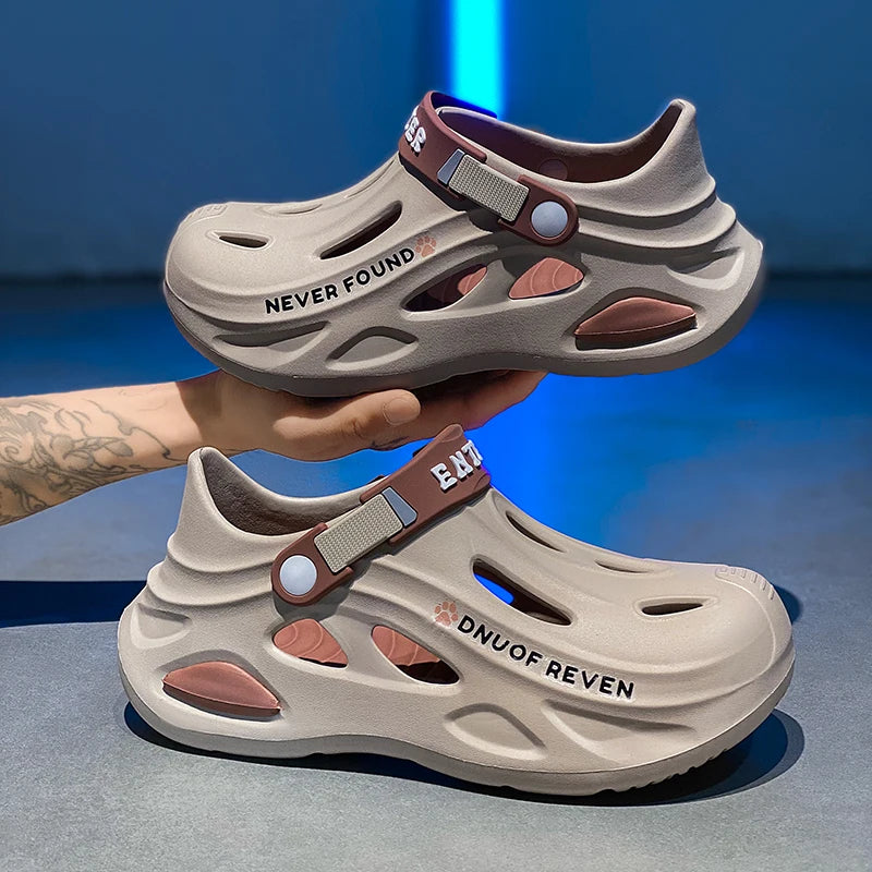 Men's Outdoor Sandals Sport Slippers Beach Slides Breathable Clogs Men Women Casual Garden Shoes Non-slip Men Outdoor Sandals