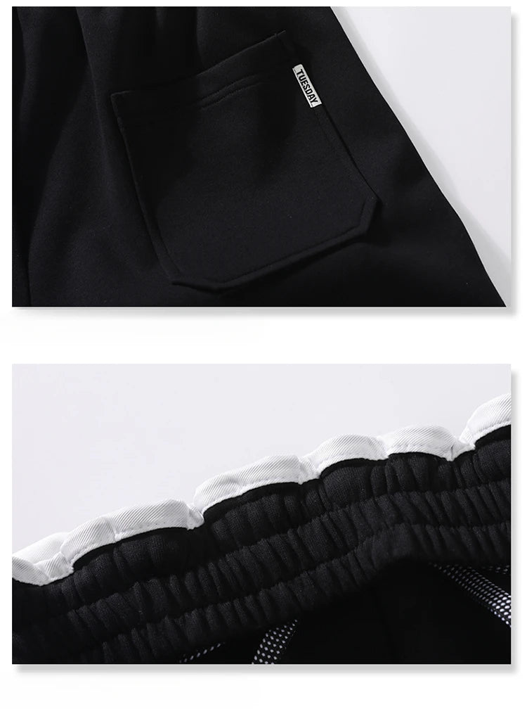 Men's Shorts Streetwear Trend Casual Loose Sporty Knees Length Shorts 2025 Summer New Fashion Stereoscopic Printed Cotton Shorts