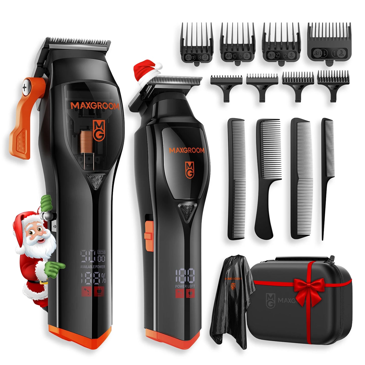 MAXGROOM Professional Hair Clippers&Trimmers Set for Men Premium Home Haircut Kit Cordless Hair Cutting Clippers and Trimmer Set