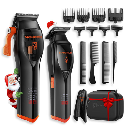 MAXGROOM Professional Hair Clippers&Trimmers Set for Men Premium Home Haircut Kit Cordless Hair Cutting Clippers and Trimmer Set