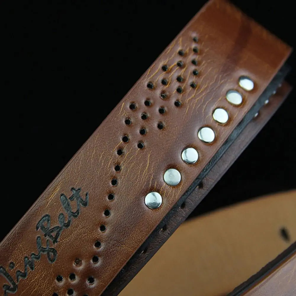 Men's Genuine Leather Belt Luxury High Quality Classic Buckle Business Cowboy Vintage Waistband Alloy Belts